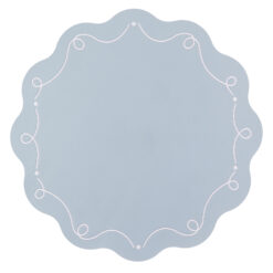 Blue Faux Leather Placemat