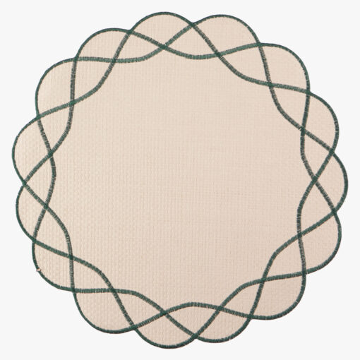 Scalloped paper placemat