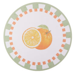 Orange Faux Leather Placemat