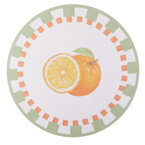 Orange Faux Leather Placemat