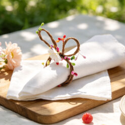 Alternative view of Floral Bunny Ear Napkin Ring 50144