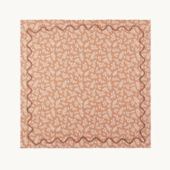 Alternative view of Terracotta Floral Scalloped Napkin 52007