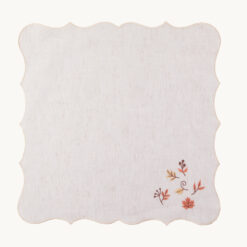 Alternative view of Autumn Leaves Embroidered Scalloped Napkin 52006