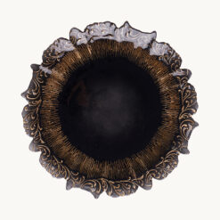 Alternative view of Gilded Cut Crystal Glass Plate 58006