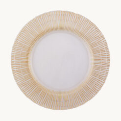 Gold Weave Glass Plate 51007