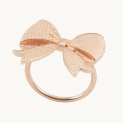 Gold Textured Bow Napkin Ring 50070