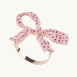 Pink Rhinestone Bow Napkin Ring 40313
