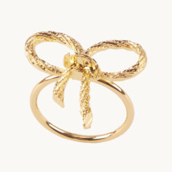 Gold Twisted Rope Bow Napkin Ring 40094
