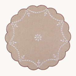 Minimalist Embroidered Floral Placemat 53349