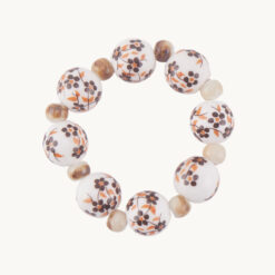 Alternative view of Floral Pattern Bead Napkin Ring 50217