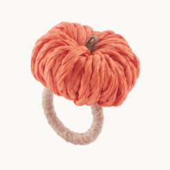 Orange Paper Rope Pumpkin Napkin Ring 50218