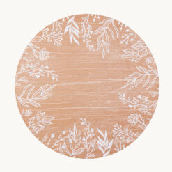 Wood-Grain Floral Border Placemat 52203