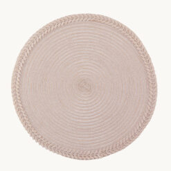 Beige Leaf-Trimmed Woven Placemat 52227