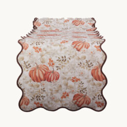 Pumpkin Scalloped Table Runner 53025