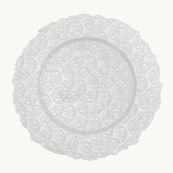 Embossed Dot Glass Plate 48010