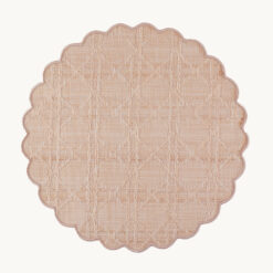 Scalloped Edge Woven Texture PP Placemat 52162