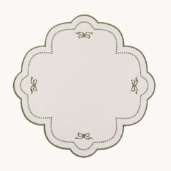 Bow Embroidered Petal-Edge Polyester Placemat 53375