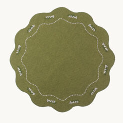 Scalloped Embroidered Polyester Placemat 53400