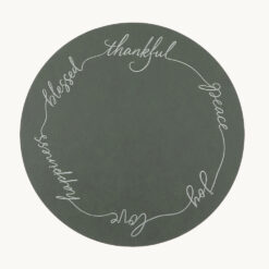 Gratitude Script Faux Leather Placemat 54366