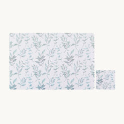 Leaf Pattern Printed PP Placemat with Coaster Set 52201