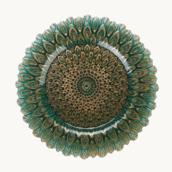 Embossed Mandala Glass Plate 48009
