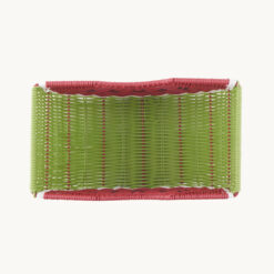 Alternative view of Watermelon-Style Faux Rattan Storage Basket 52020