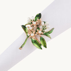 Pearl Floral Branch Napkin Ring PR50197