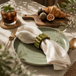 Alternative view of Bamboo Ceramic Napkin Ring PR50210