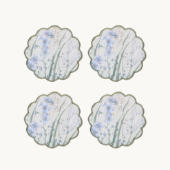 Floral Printed Polyester Coasters (Set of 4) 53003
