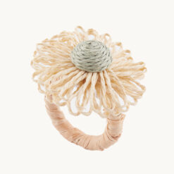 Raffia Daisy-Shaped Napkin Ring 40022