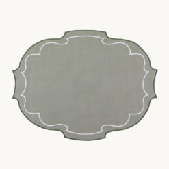Scalloped Edge Oval Polyester Placemat 53437