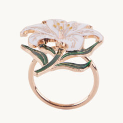 Enamel Lily Napkin Ring 50198