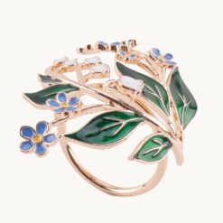 Enamel Floral Branch Napkin Ring 50196