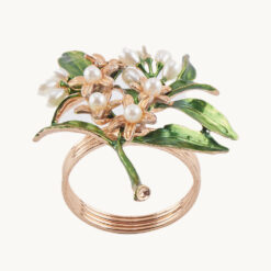 Pearl Floral Branch Napkin Ring 50197