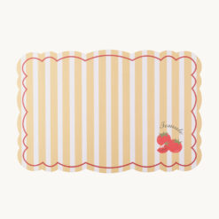 Striped Tomato Printed Faux Leather Placemat 54308