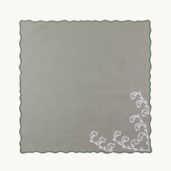 Alternative view of Gray Green Embroidered Lily of the Valley Napkin 52003