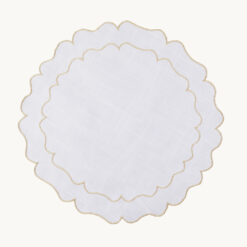 Scalloped Gold Trim Polyester Placemat 53067