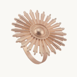 Rose Gold Sunflower Napkin Ring 40424