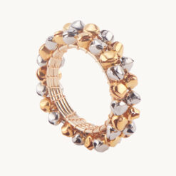 Bicolor Beaded Metal Napkin Ring 50207