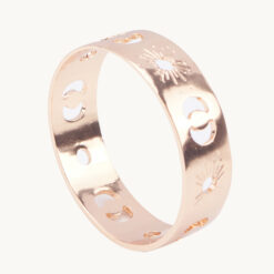 Gold Sun and Moon Cutout Napkin Ring 40199