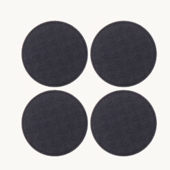 Embossed Pattern Faux Leather Coaster 52023