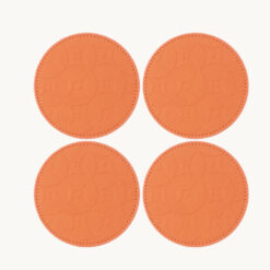 Geometric Embossed Leather Coaster 52025