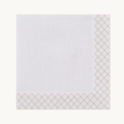 Gold Lattice Embroidered Polyester Napkin 49032