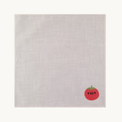 Light Gray Kawaii Tomato Printed Polyester Napkin 52055