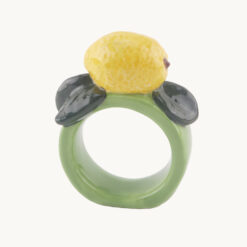 Lemon Ceramic Napkin Ring 50191