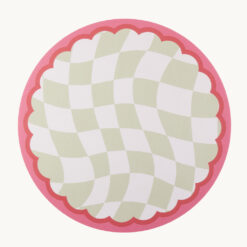 Alternative view of Wavy Checkerboard Print Faux Leather Placemat 54317