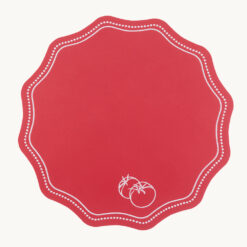 Tomato Embroidered Faux Leather Placemat 54327