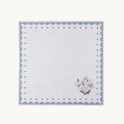 Alternative view of Floral Scalloped Border Print Polyester Napkin 52018