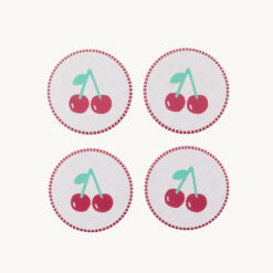 Cherry Print Ceramic Coaster Set 51013