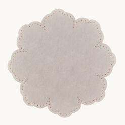 Scalloped Studded Faux Leather Placemat 54087